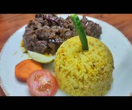 Khichuri with kala vuna